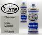 Preview: Chevrolet, Gray Metallic, WA8798: 400ml Sprühdose + 400ml Klarlack - Set, von ATW Autoteile West.